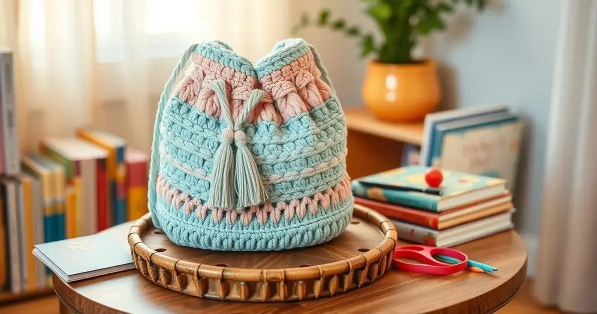 Bolsa de croche infantil