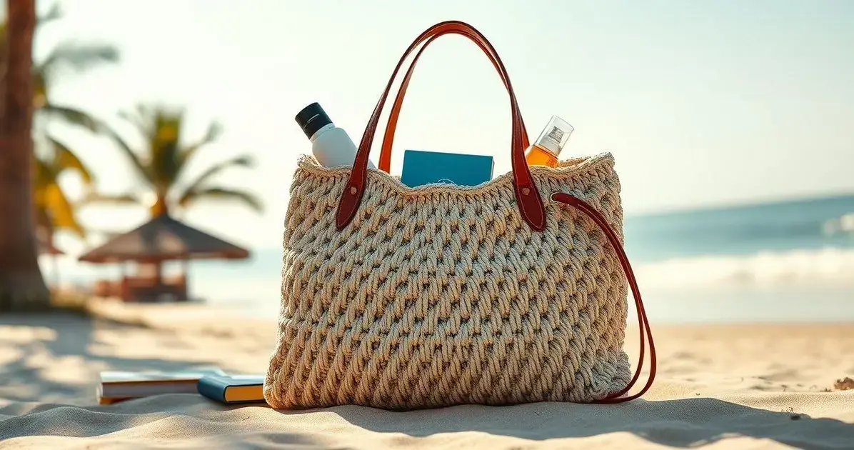 Bolsa de croche praia