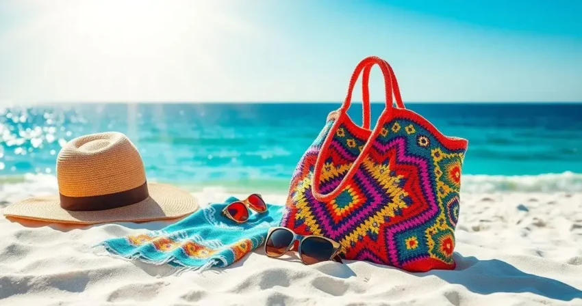 Bolsa de croche praia