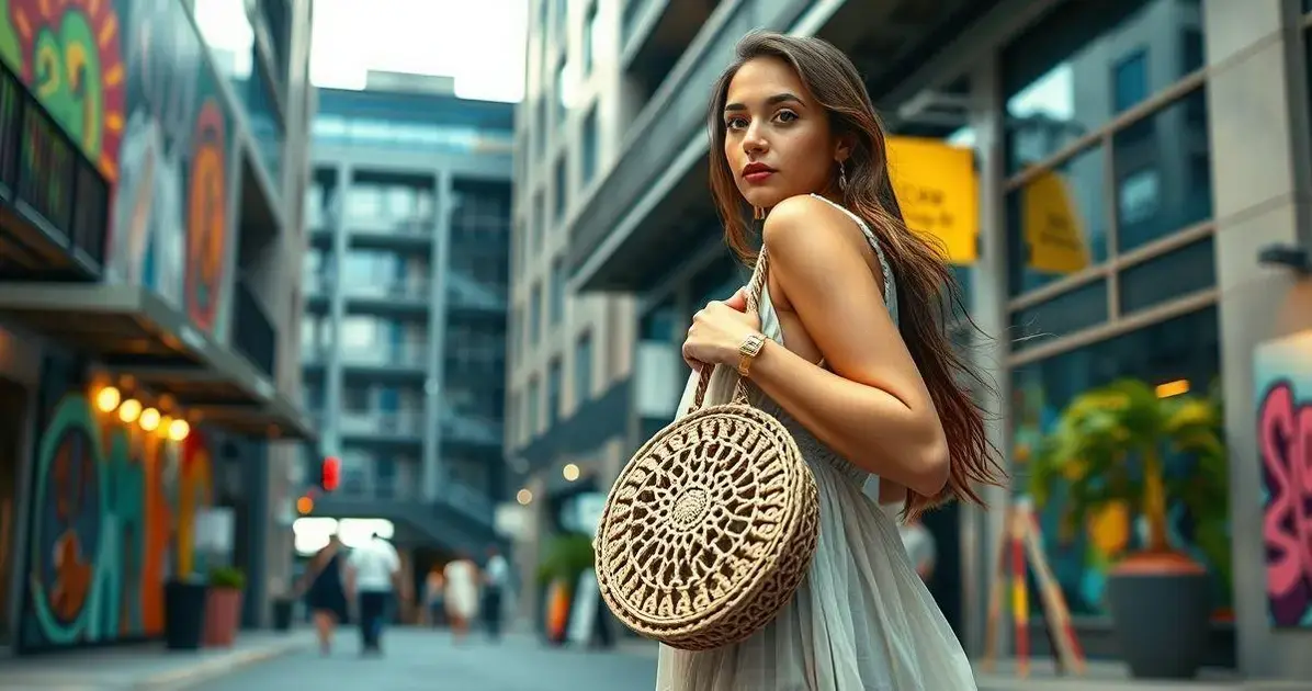 Bolsa de croche redonda