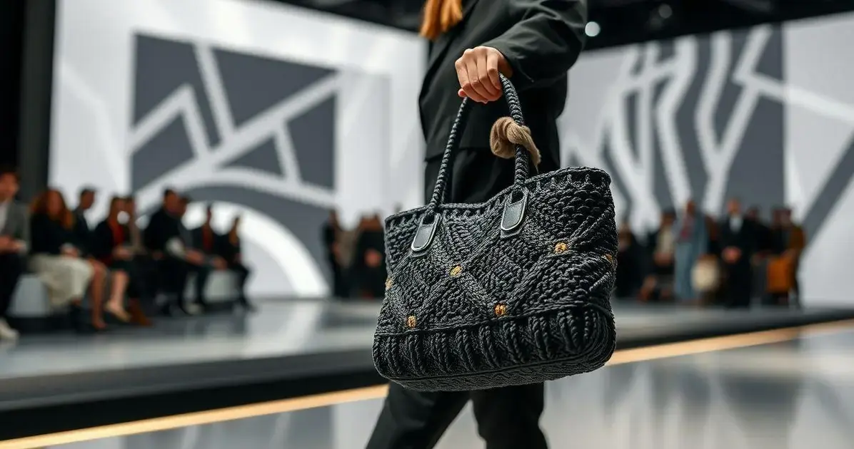 Bolsa de crochê prada