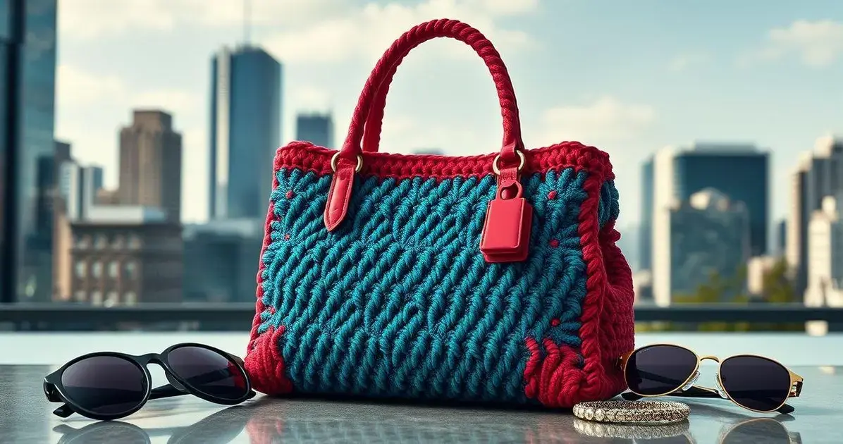 Bolsa de crochê prada