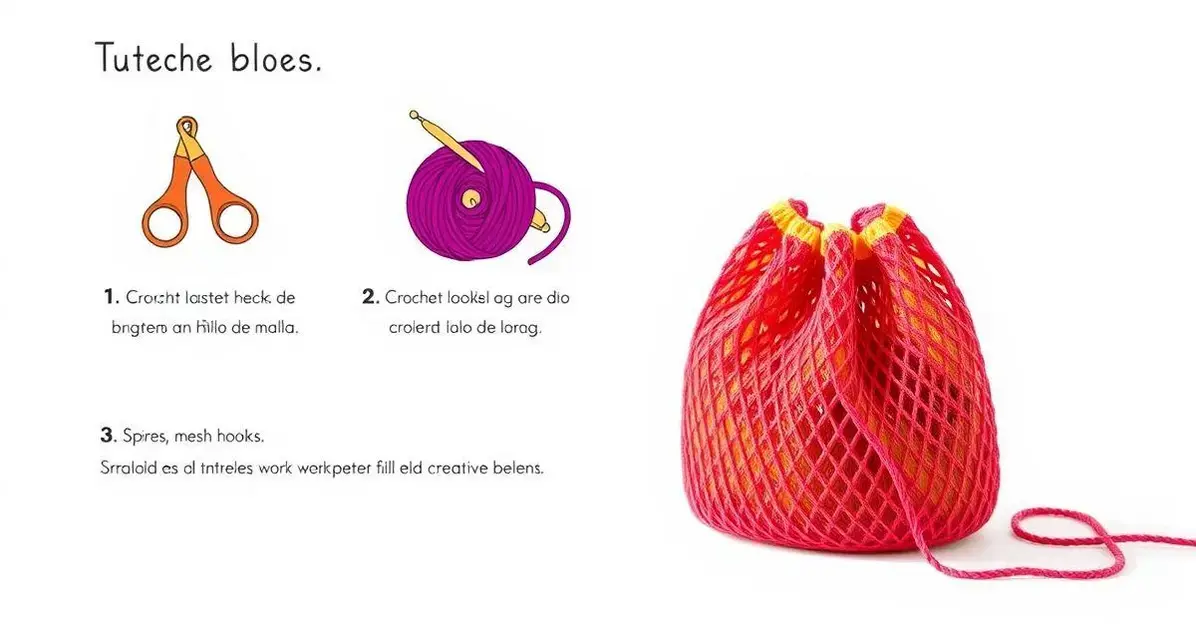 Bolsa em croche fio de malha