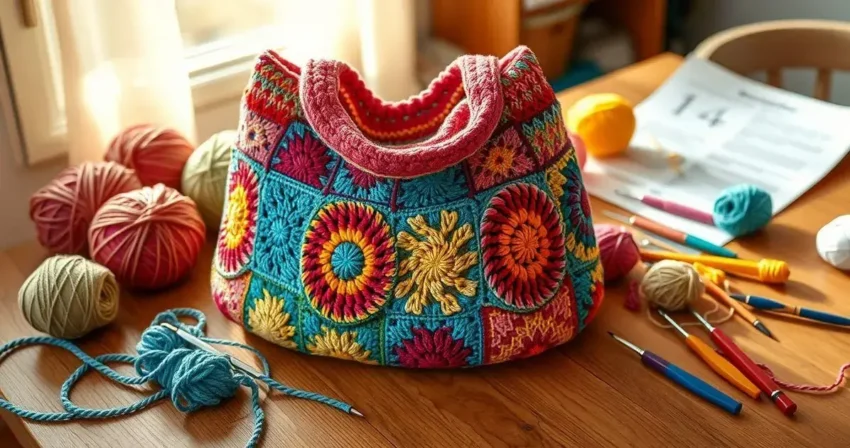 Bolsa em croche passo a passo