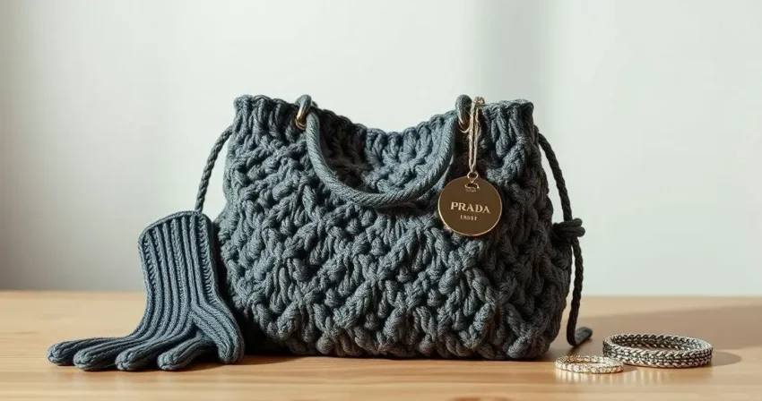 Bolsa prada de crochê