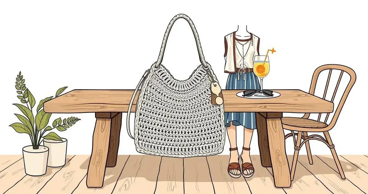 Bolsa saco de crochê