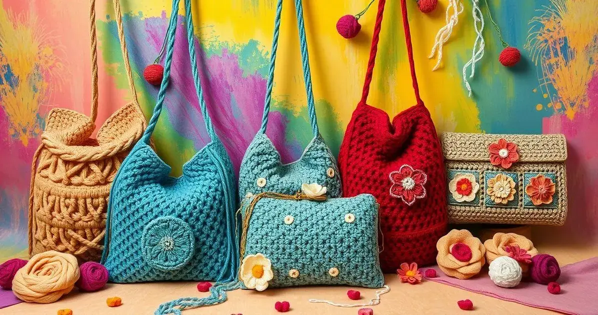 Bolsas em crochê