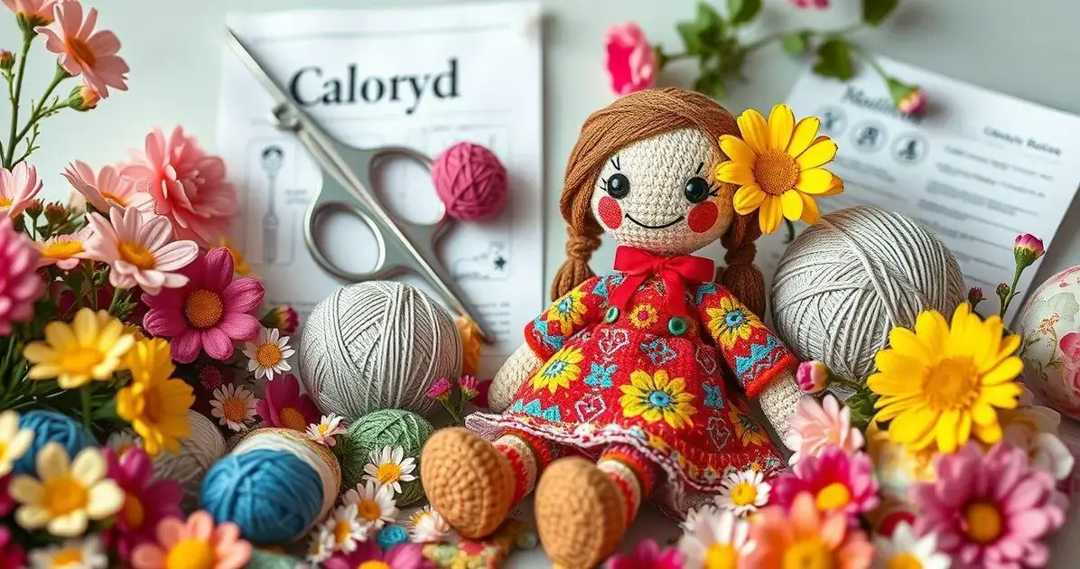Boneca de crochê amigurumi