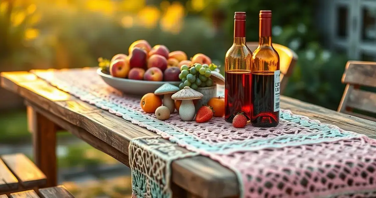 Caminho de mesa crochê