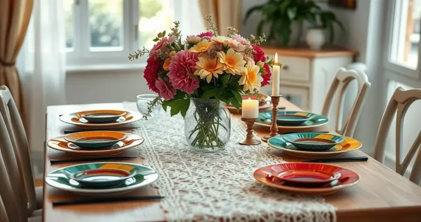 Caminho de mesa crochê