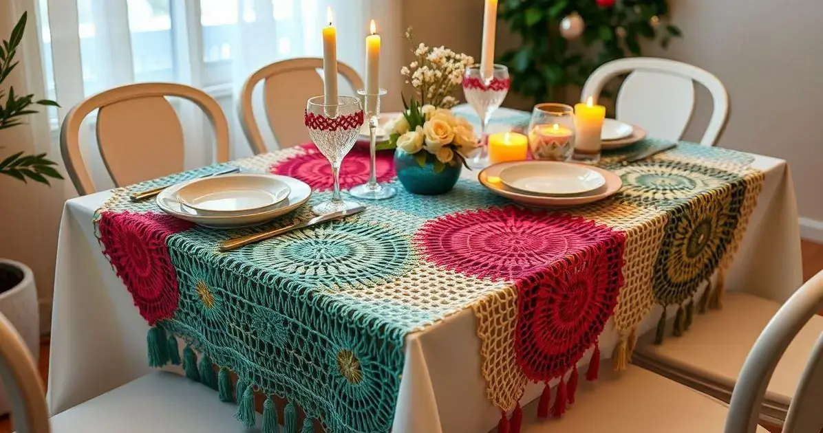 Caminho de mesa em croche passo a passo