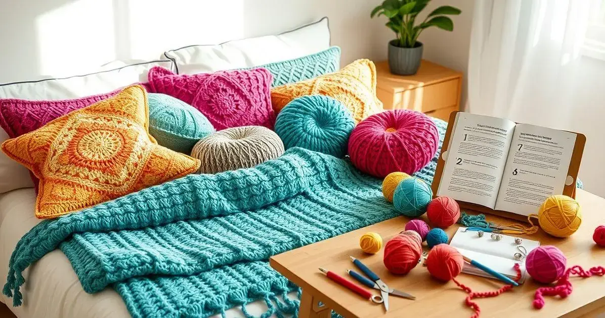 Capa de almofada em crochê