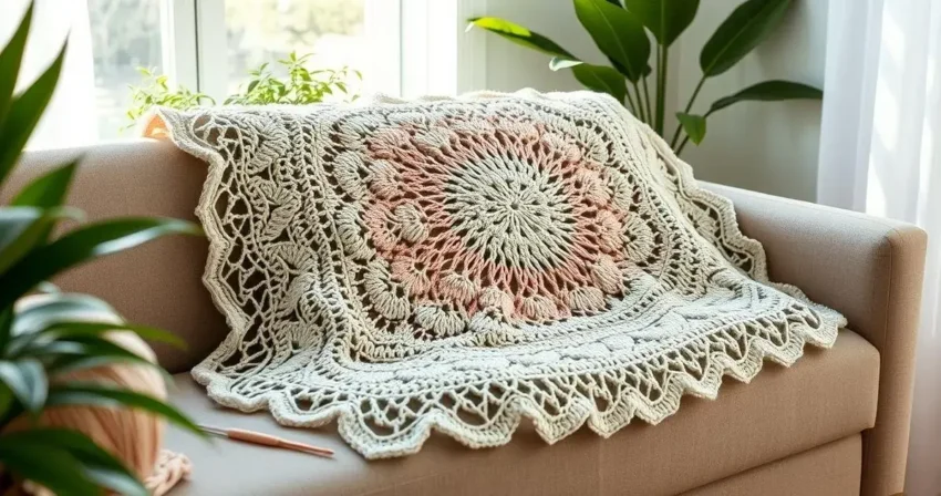 Capa de almofada em crochê