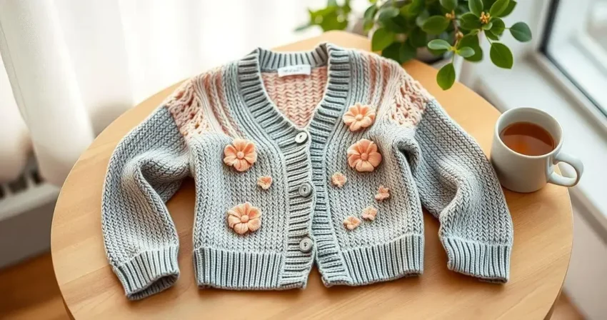 Cardigan crochê