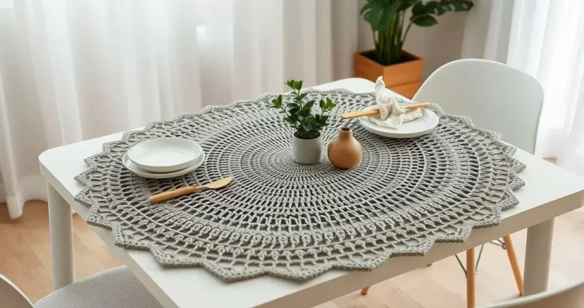 Centro de mesa em crochê