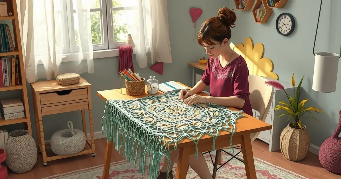 Colcha de crochê em quadrados passo a passo