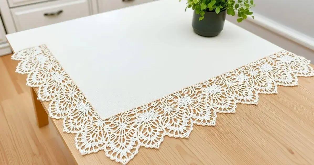 Como fazer bicos de crochê em panos de prato