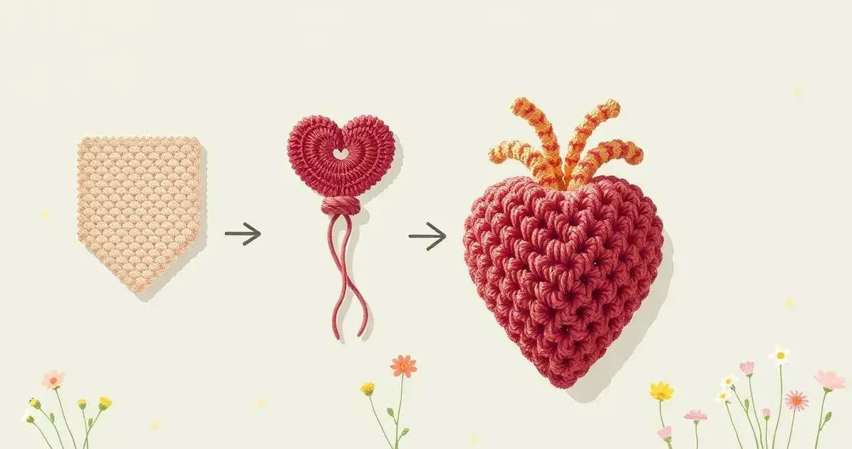 Como fazer coração de croche