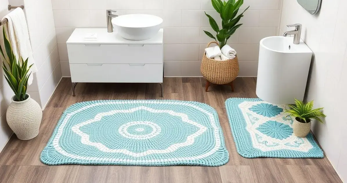 Conjunto de crochê para banheiro