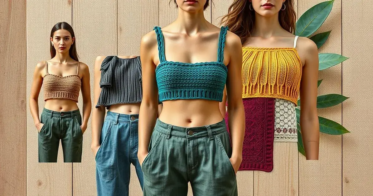 Cropped de croche diferente
