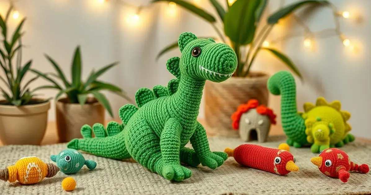 Dinossauro de croche