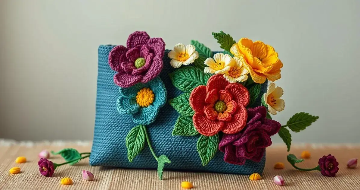 Flor de croche para aplique