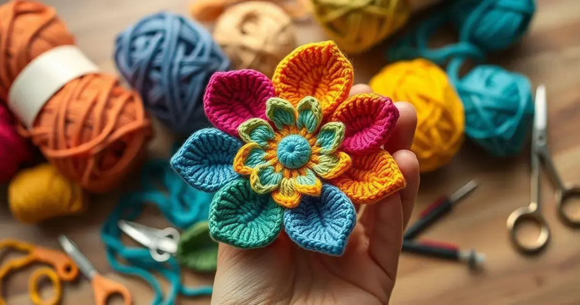 Flor de crochê fácil