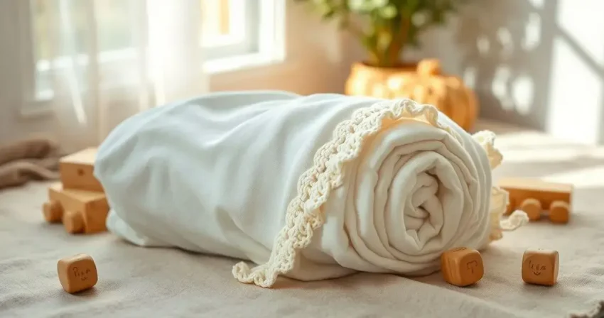 Fraldas com bico de croche