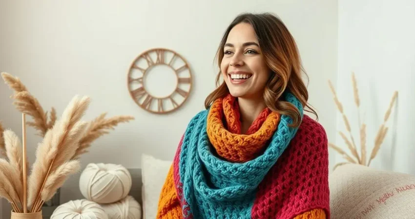 Gola de crochê fácil e rápida