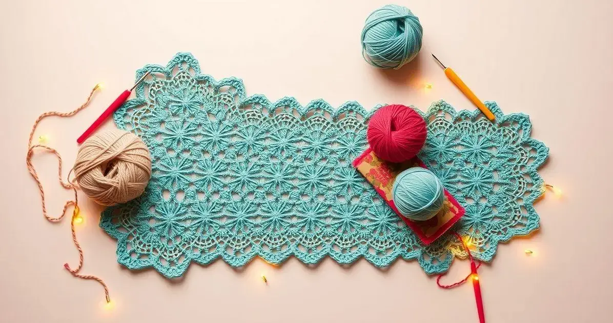 Graficos de croche caminho de mesa