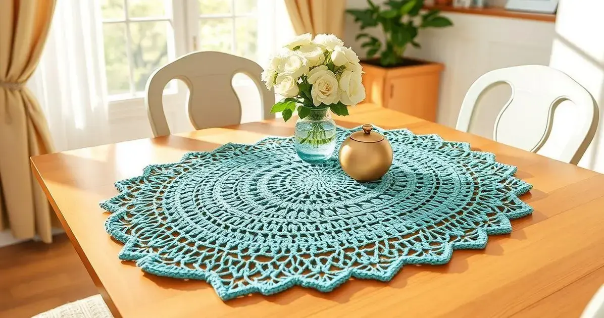 Gráfico sousplat crochê fácil