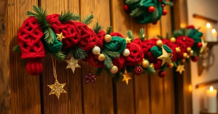 Guirlanda de natal de croche