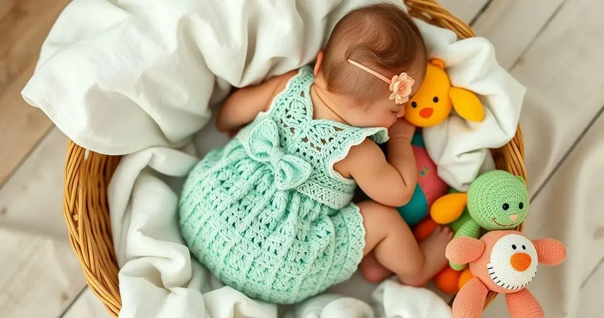 Jardineira de crochê para bebê