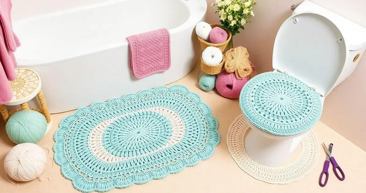 Jogo de banheiro de croche com grafico para imprimir