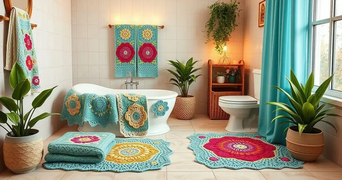 Jogo de croche banheiro