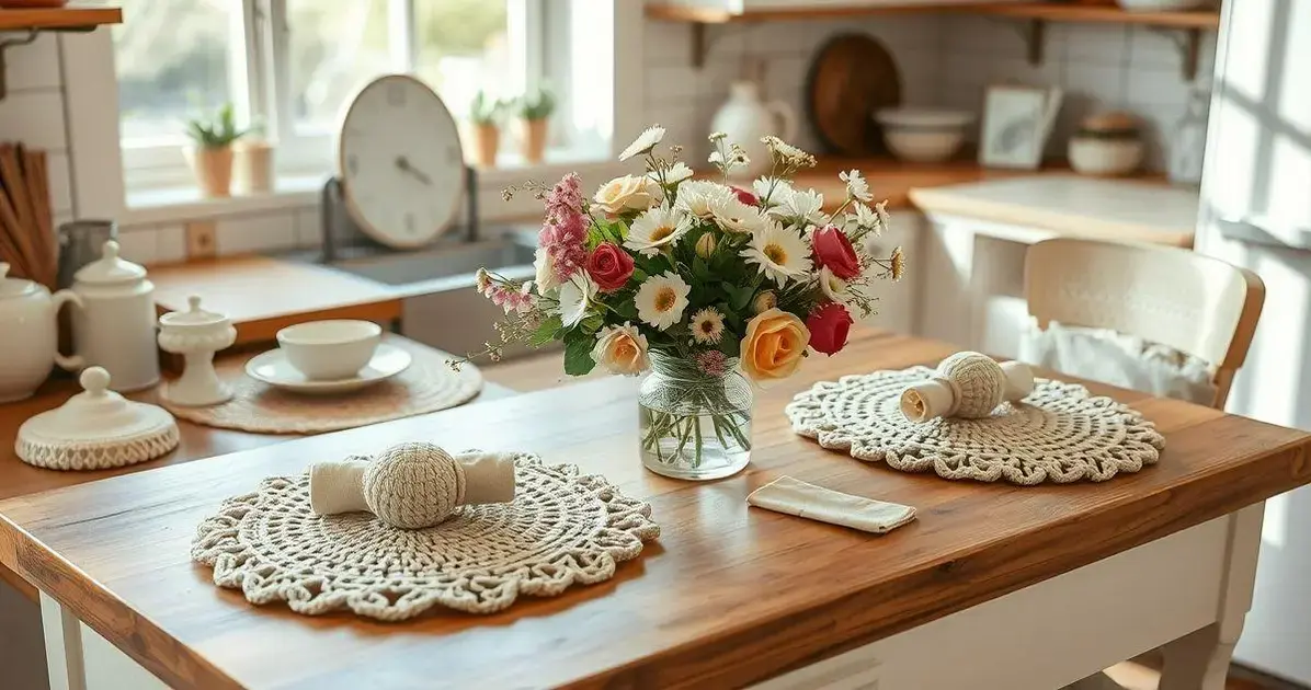 Jogo de croche para cozinha