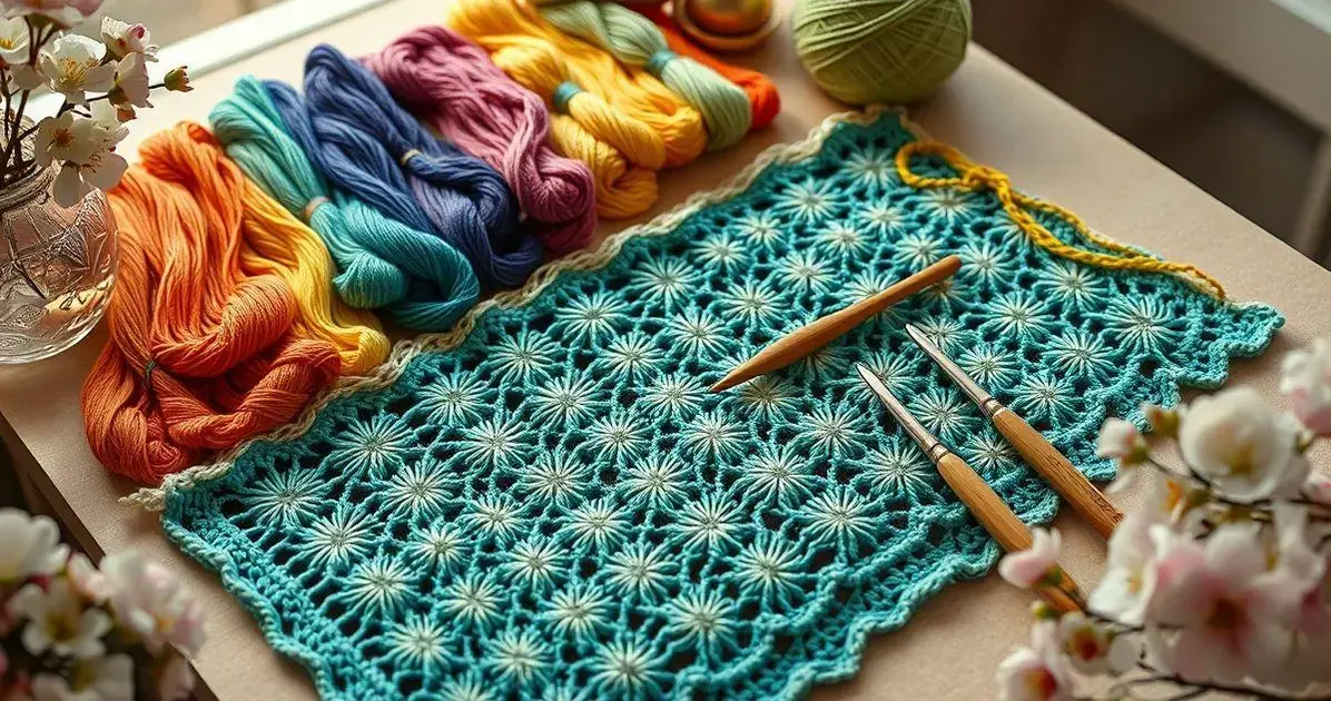 Linha de seda para crochê