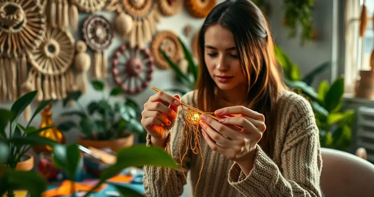 Linhas douradas para croche