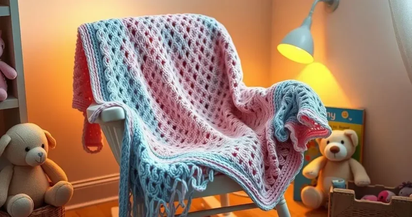 Manta de bebe em croche
