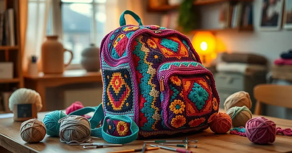 Mochila de crochê passo a passo