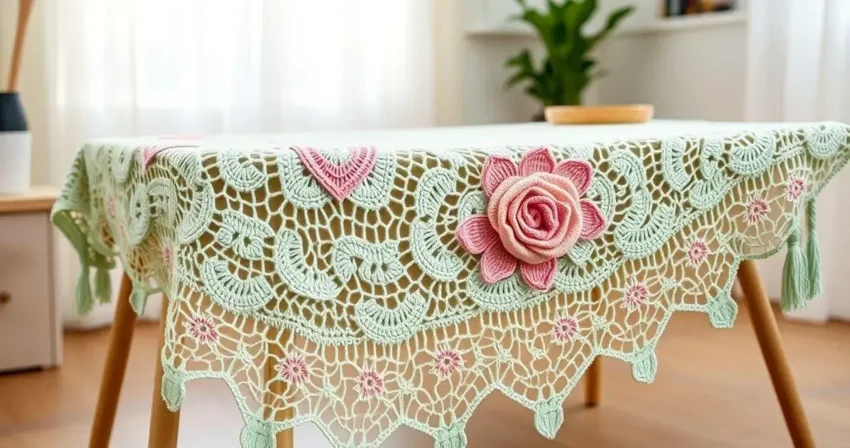 Modelo de passadeira de crochê