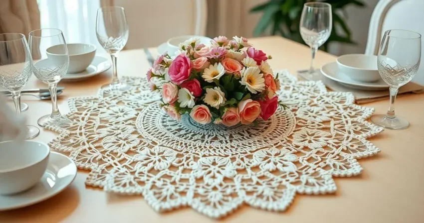 Modelo de sousplat de croche