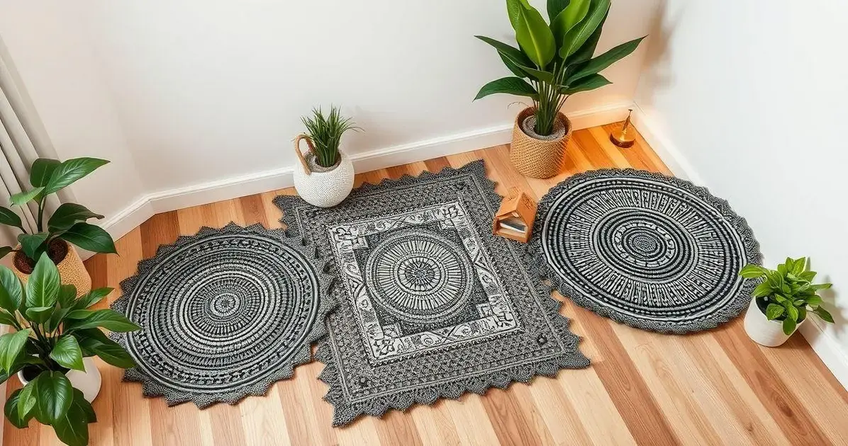 Modelo de tapetes de crochê