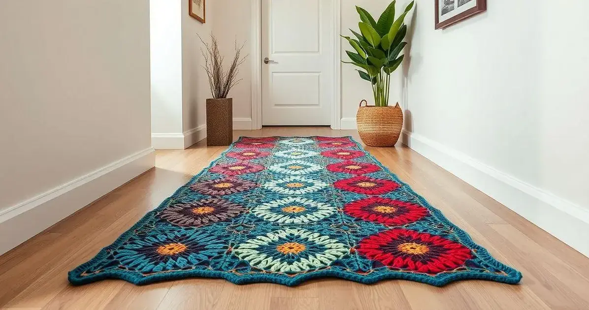 Passadeira de croche para corredor