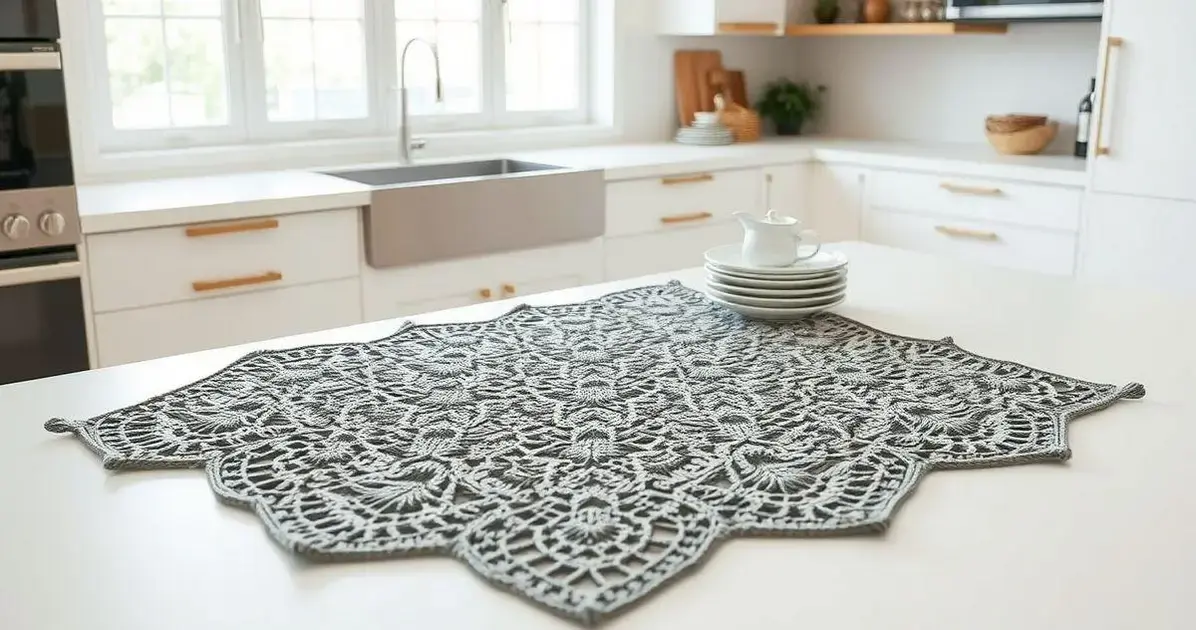 Passadeira de crochê para cozinha simples e fácil