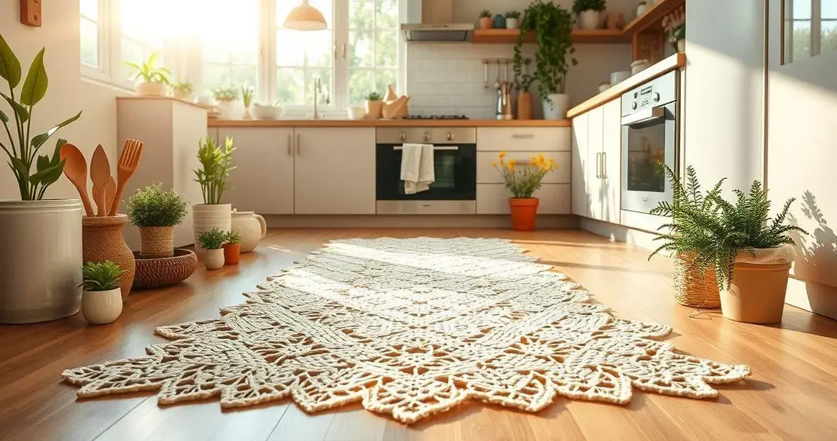 Passadeira de crochê para cozinha simples e fácil