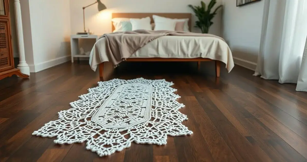 Passadeira de crochê para quarto