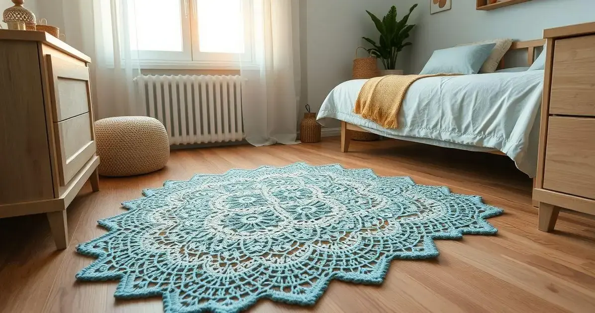 Passadeira de crochê para quarto