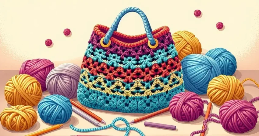 Pontos de croche para bolsas