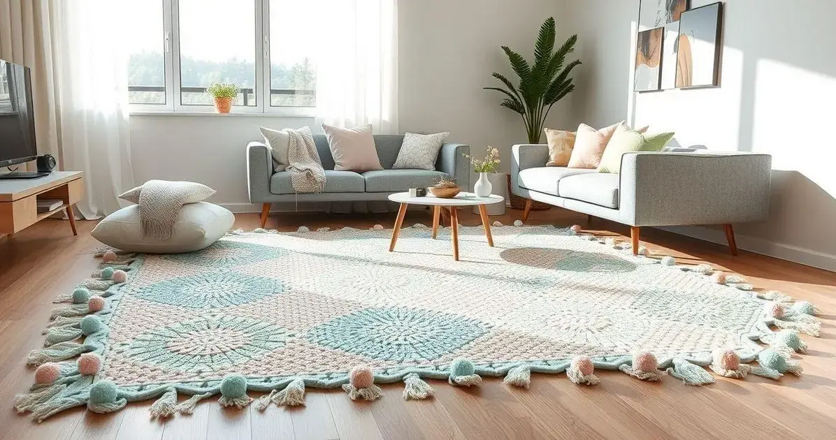 Pontos de croche para tapetes